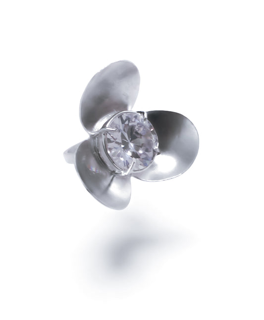 CRYSTAL PETAL RING